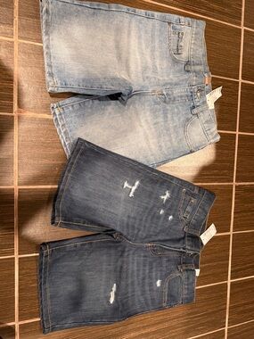 The Children's Place Light Wash & Dark Wash Denim Shorts Set